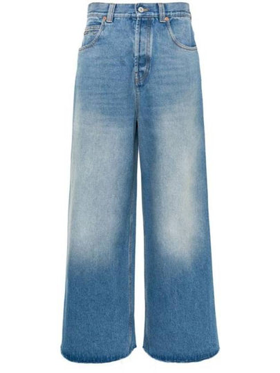 Organic Cotton Flared Jeans Blue - GUCCI - BALAAN 2