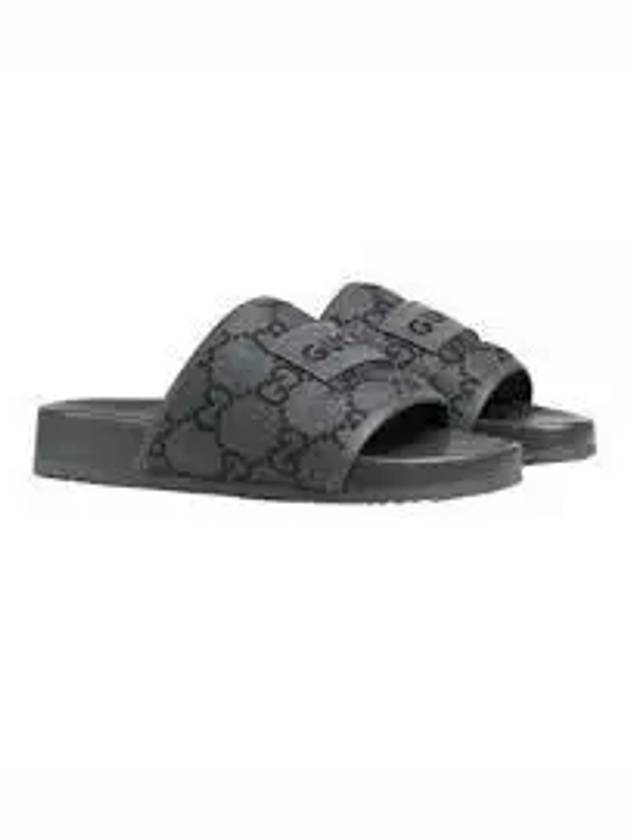 GG Slide Sandals Grey - GUCCI - BALAAN 2