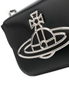 Linda Logo Plaque Leather Cross Bag Black - VIVIENNE WESTWOOD - BALAAN 6