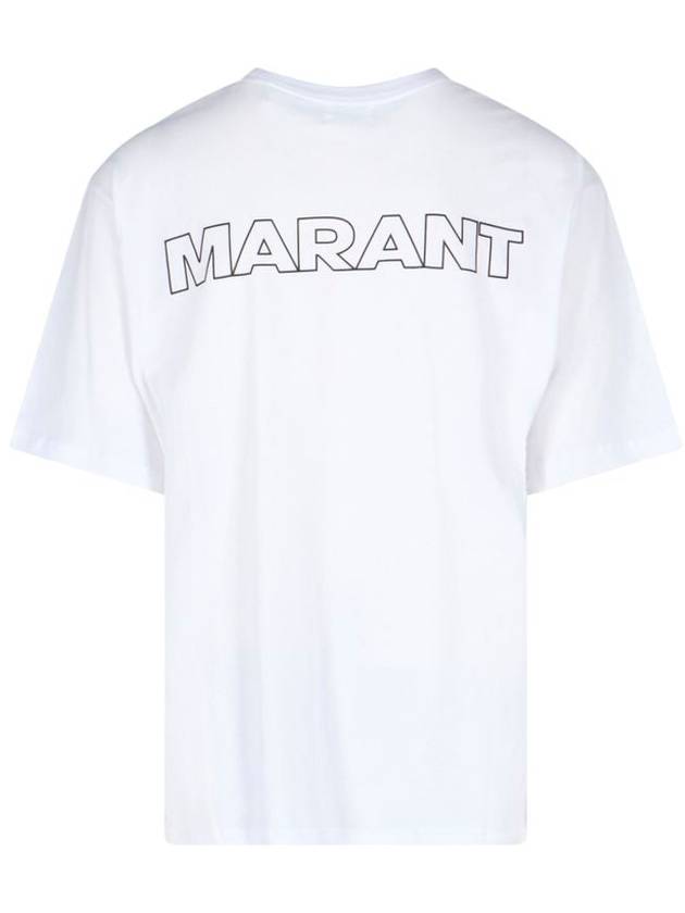 Guizy Back Logo Cotton Short Sleeve T-Shirt White - ISABEL MARANT - BALAAN 3