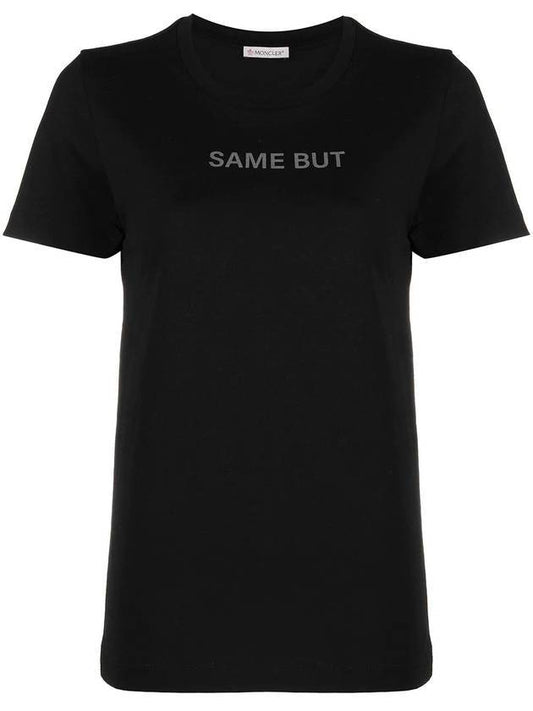 short sleeve t-shirt black - MONCLER - BALAAN.