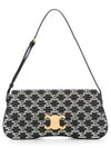 Medium Lola Triomphe Canvas Two-Tone Shoulder Bag Black - CELINE - BALAAN 2