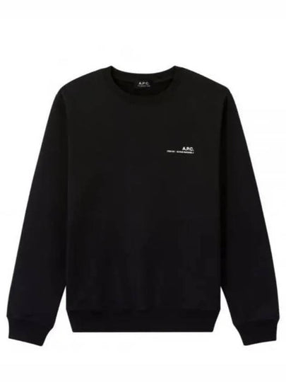 Item Logo Cotton Sweatshirt Black - A.P.C. - BALAAN 2