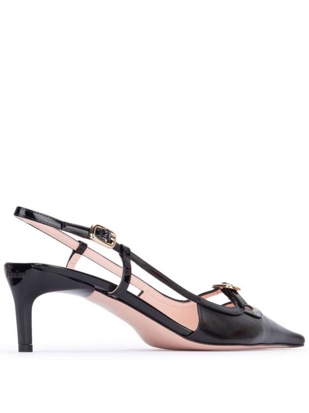 Viv' Canard Metal Mini Buckle Slingback Heel Black - ROGER VIVIER - BALAAN 4