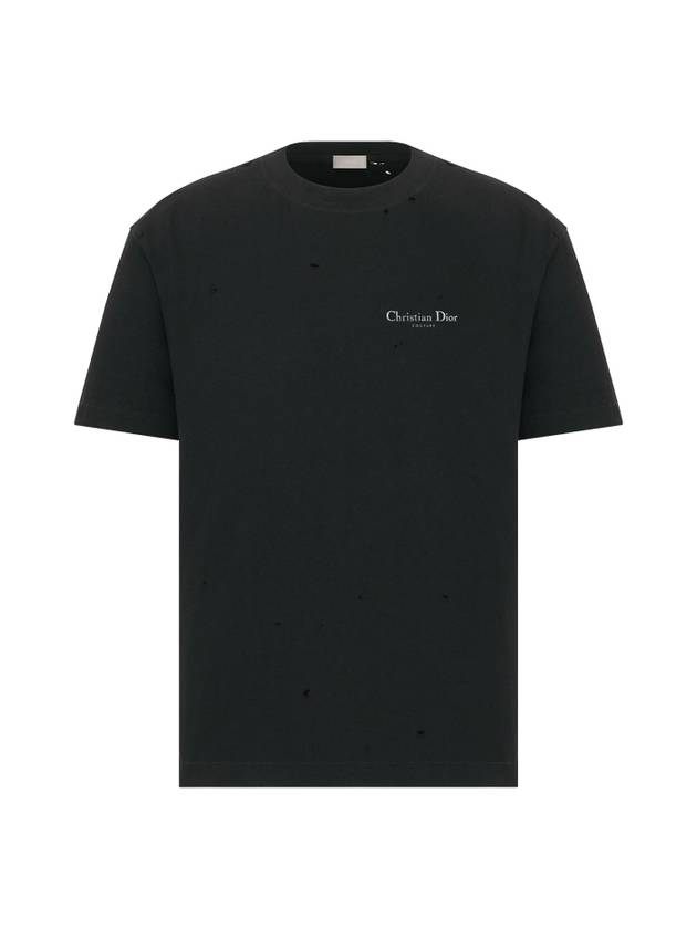 Couture Lettering Logo Short Sleeve T-Shirt Black - DIOR - BALAAN 1