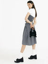 Ruffle mini tote bag black - PLEATSMAMA - BALAAN 7