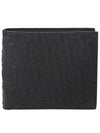 Salvatore Gancini motif bifold wallet black - SALVATORE FERRAGAMO - BALAAN.