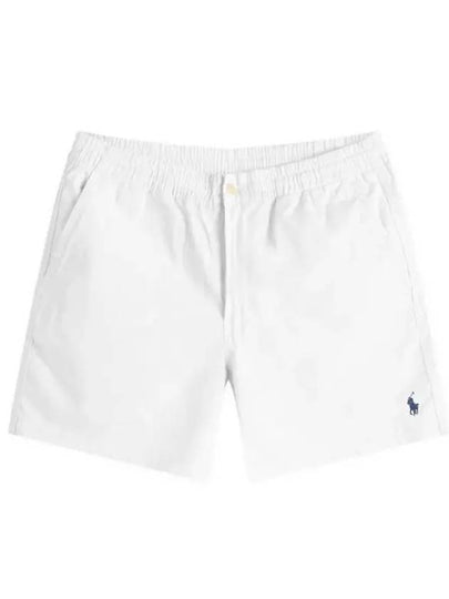 Men's Embroidered Pony Prepster Shorts White - POLO RALPH LAUREN - BALAAN 2