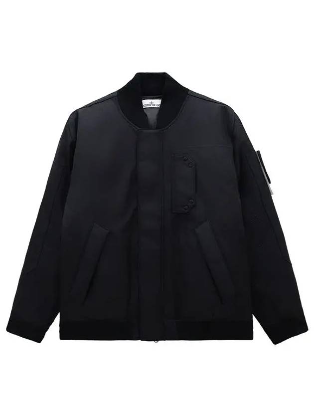 Compass Wappen Logo Twill Padding Bomber Jacket Black - STONE ISLAND - BALAAN 2