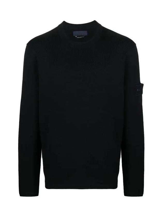 Shadow Project Wappen Patch Knit Top Navy - STONE ISLAND - BALAAN 3