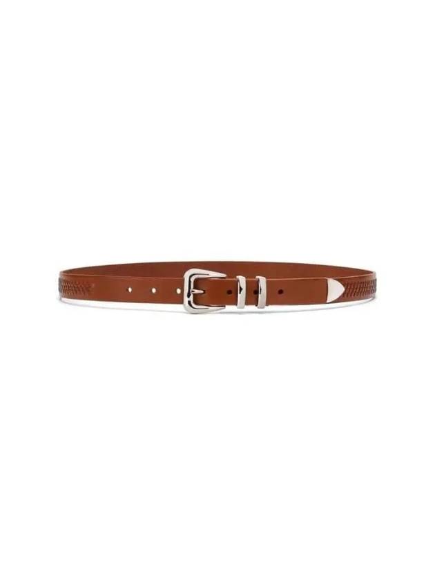 Woven Buckle Leather Belt MAUOA253C6719 - BRUNELLO CUCINELLI - BALAAN 2