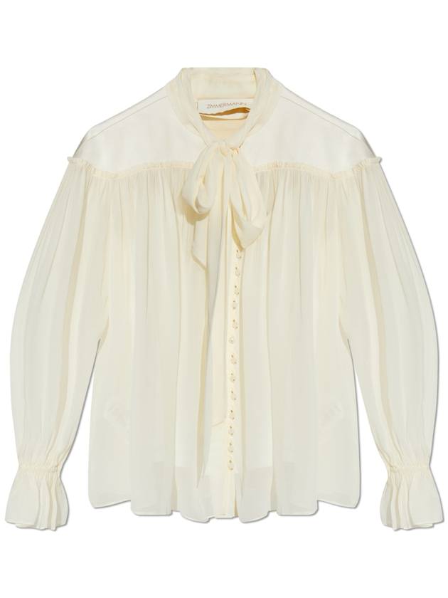 Zimmermann Loose-fitting Shirt With Shimmering Buttons, Women's, White - ZIMMERMANN - BALAAN 1