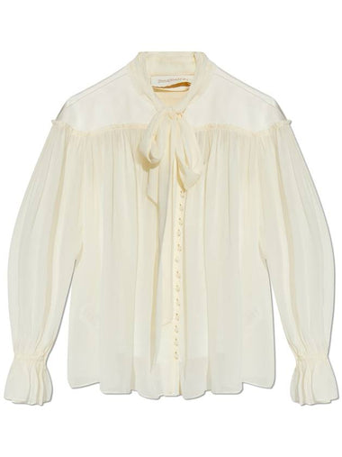 Zimmermann Loose-fitting Shirt With Shimmering Buttons, Women's, White - ZIMMERMANN - BALAAN 1