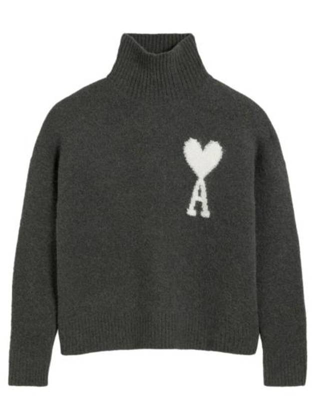 Alpaca Wool Blend Turtleneck Grey - AMI - BALAAN 2