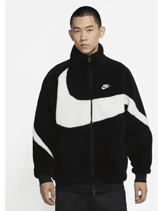 Big Swoosh Bomber Jacket Black - NIKE - BALAAN 2