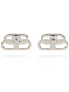 BB Logo Stud Earrings Silver - BALENCIAGA - BALAAN 4