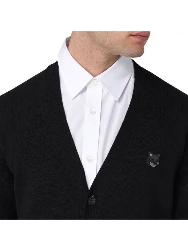 Bold Fox Head Patch Regular Cardigan Black - MAISON KITSUNE - BALAAN 5