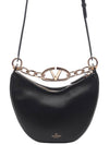 SN Black mini vlogo moon bag in nappa leather with chain 5W2B0Q43PHV 0NO - VALENTINO - BALAAN 5