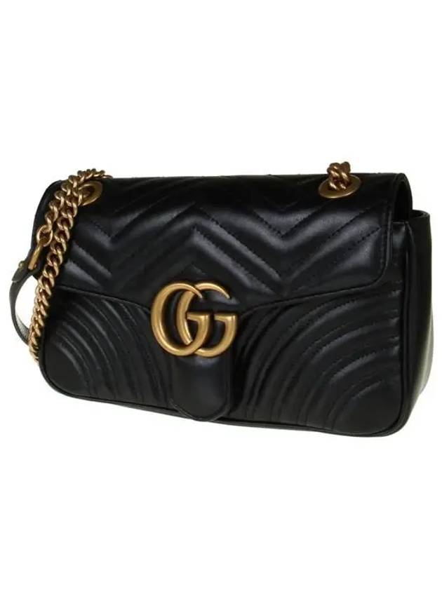 GG Marmont Matelasse Small Shoulder Bag Black - GUCCI - BALAAN 3