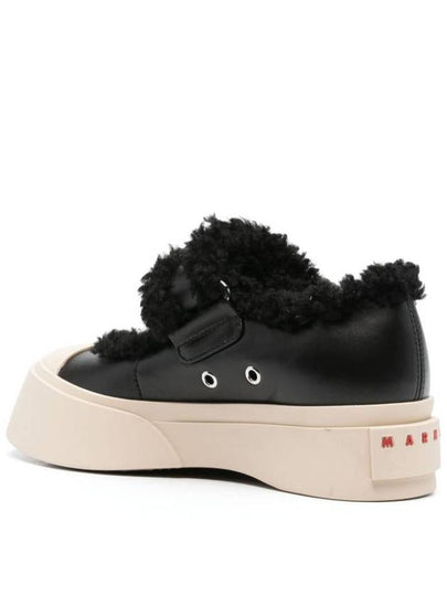 Marni Calf Leather And Shearling Pablo Mary Jane Sneakers - MARNI - BALAAN 2