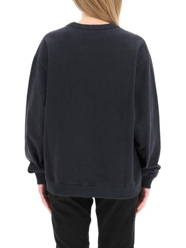 Mini Logo Crew Neck Sweatshirt Black - ACNE STUDIOS - BALAAN 4