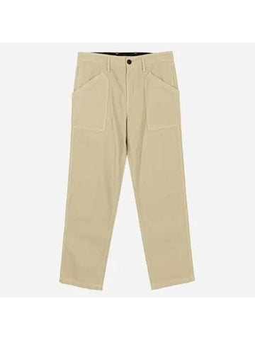 Men s Recycled Cotton Pants Trousers Ivory 751531604V0091 - STONE ISLAND - BALAAN 1