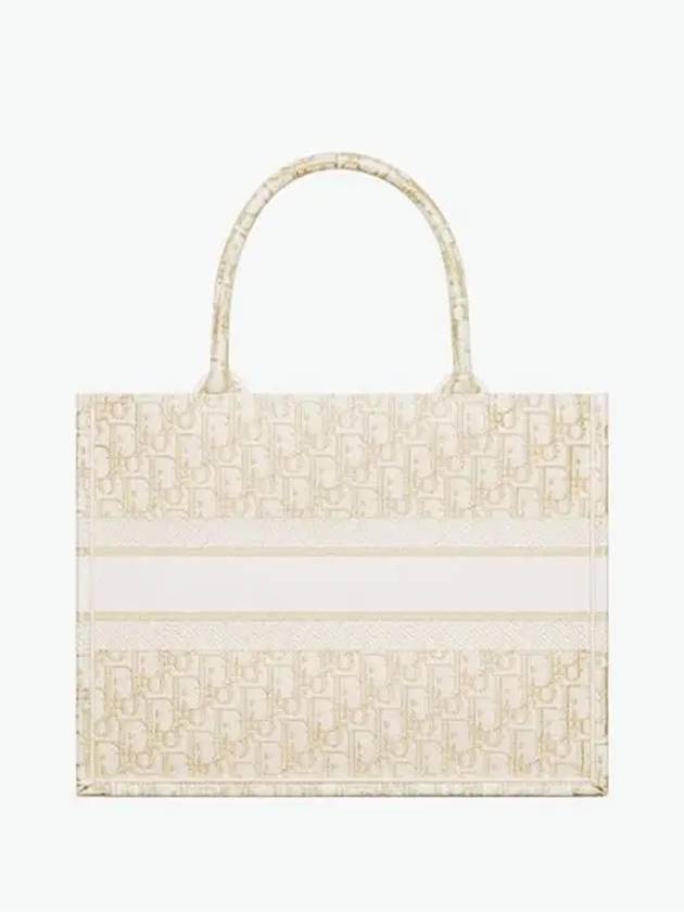 Oblique Medium Book Tote Bag White - DIOR - BALAAN 4