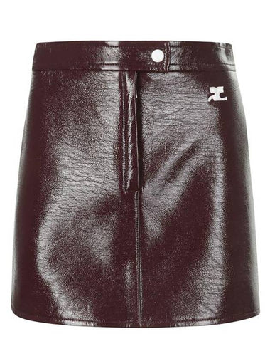 24SS Courrejus Short Skirt PERCJU001VY0014 4010 BURGUNDY - COURREGES - BALAAN 1