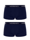 Waist Logo Band Briefs 2 Pack Navy - VERSACE - BALAAN 1