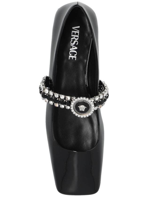 Versace Leather Ballet Flats, Women's, Black - VERSACE - BALAAN 6