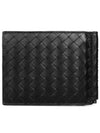 Intrecciato Money Clip Card Wallet Black - BOTTEGA VENETA - BALAAN 2