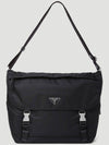 Re-Nylon Saffiano Shoulder Bag Black - PRADA - BALAAN 3