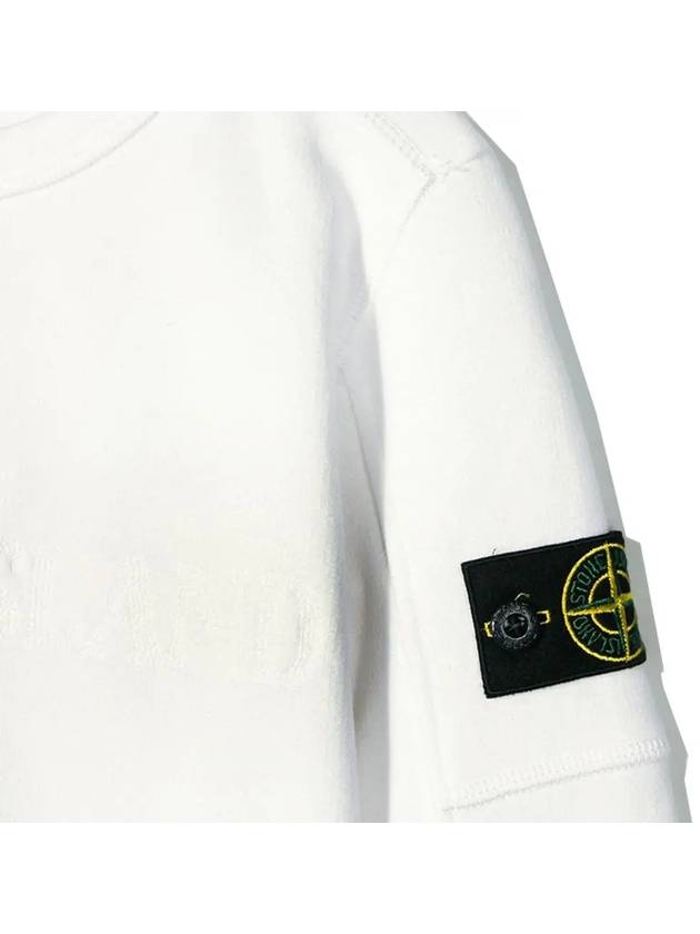 Kids Waffen Embroidered Logo Sweatshirt White 711660140 V0001 - STONE ISLAND - BALAAN 4