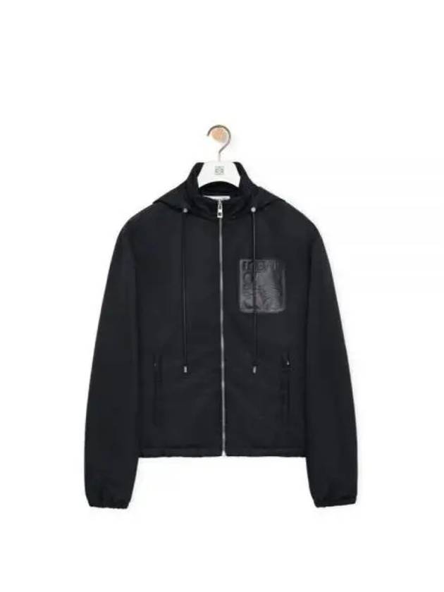 Anagram Drawstring Padded Hooded Jacket Black - LOEWE - BALAAN 2