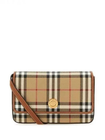 Hampshire check fabric leather cross bag 271635 - BURBERRY - BALAAN 1