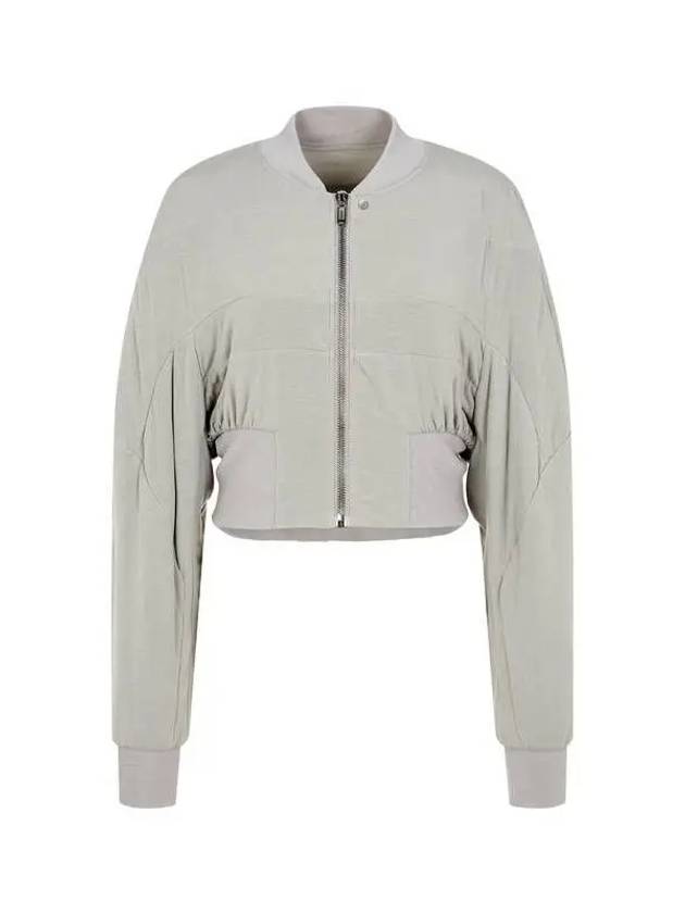 WOMEN Quilted Crop Bomber Jacket Gray 271096 - RICK OWENS - BALAAN 1