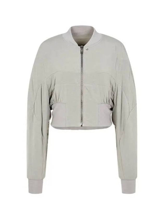 WOMEN Quilted Crop Bomber Jacket Gray 271096 - RICK OWENS - BALAAN 1