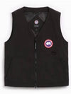 Logo Patch Zip-Up Vest Black - CANADA GOOSE - BALAAN 2