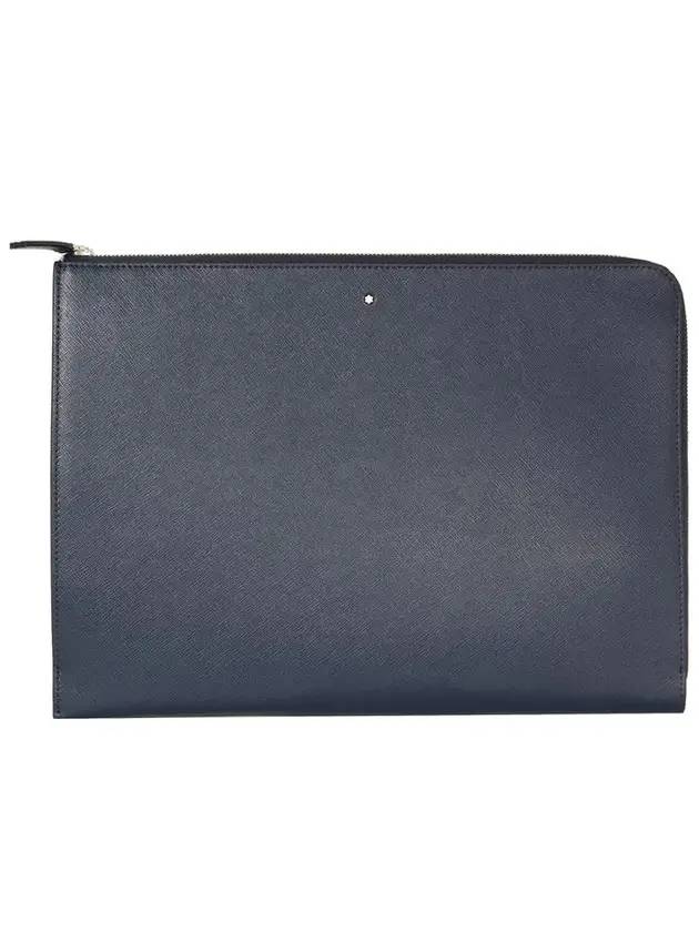 Sartorial Portfolio Zipper Clutch Bag Navy - MONTBLANC - BALAAN 1