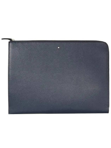 Sartorial Zipper Portfolio Clutch Bag Navy - MONTBLANC - BALAAN 1