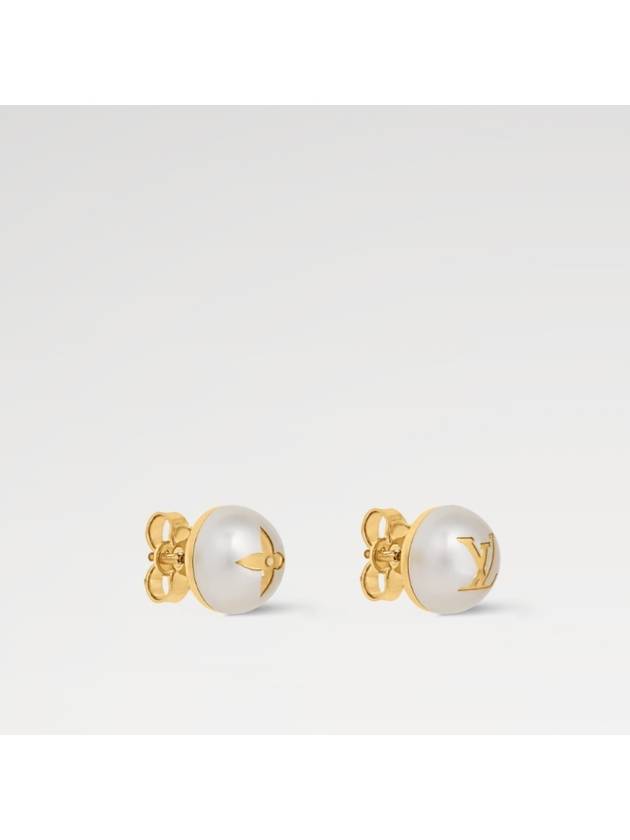 My Mix Pearl Earrings Gold White - LOUIS VUITTON - BALAAN 5