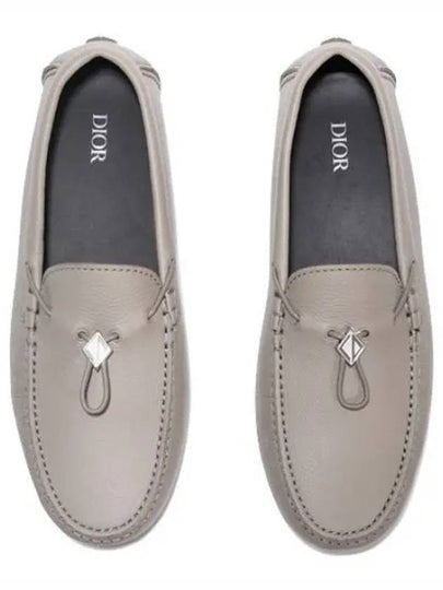 CD Diamond Grained Calfskin Loafers Beige - DIOR - BALAAN 2