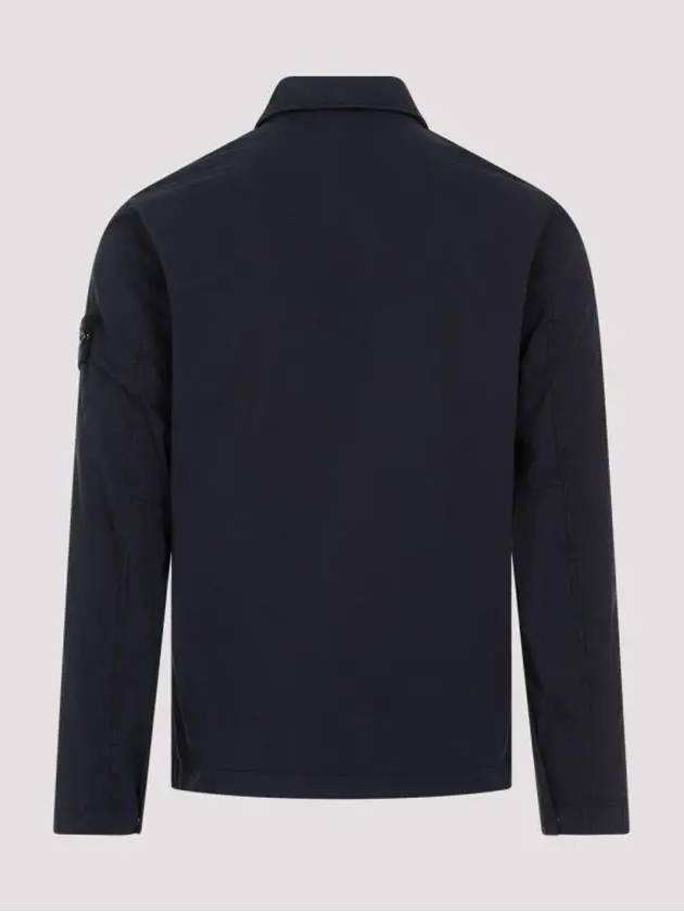 Supima Cotton Twill Stretch-TC Jacket Navy Blue - STONE ISLAND - BALAAN 6