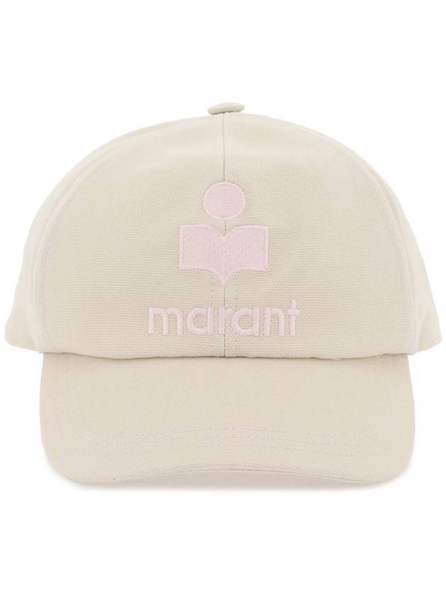 Tyron Logo Cotton Ball Cap Ecru Pink - ISABEL MARANT - BALAAN 2