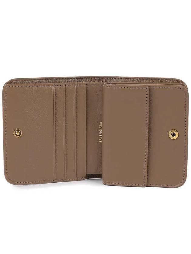 BB Monogram Coin Pocket Flap Half Wallet Brown - BALENCIAGA - BALAAN 6