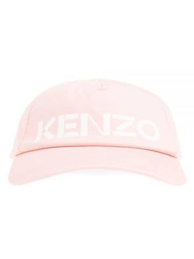 Paris Logo Print Cotton Ball Cap Pink - KENZO - BALAAN 2