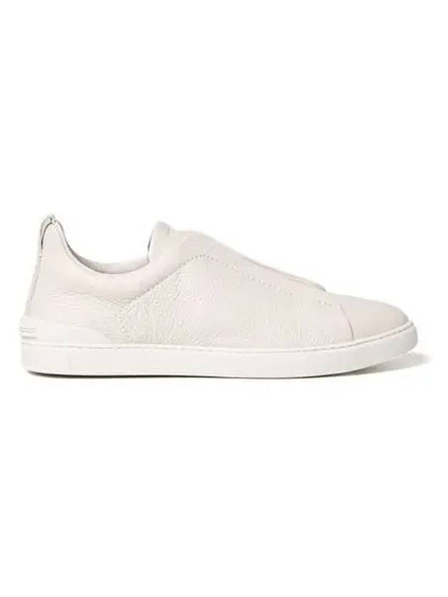 Zegna Sneakers Triple Stitch Slim on Cream - ERMENEGILDO ZEGNA - BALAAN 1