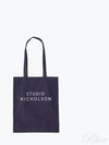 Logo Print Small Tote Bag Navy - STUDIO NICHOLSON - BALAAN 2