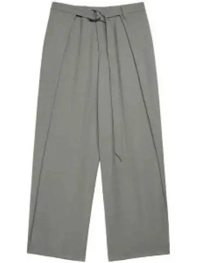 Band Pintuck Wide Pants Mineral Grey - AMI - BALAAN 2