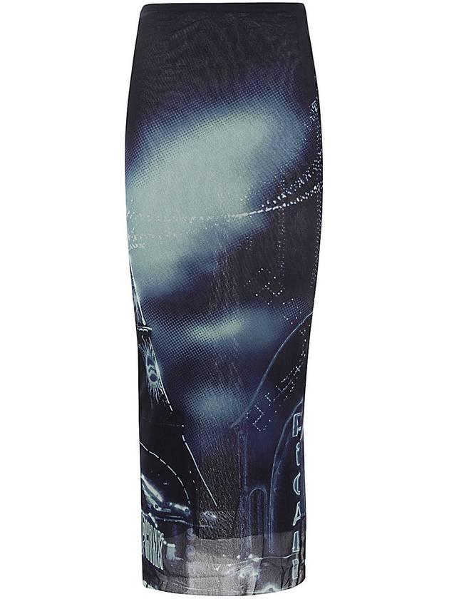 Jean Paul Gaultier Mesh Long Skirt Printed "Pigalle" Clothing - JEAN PAUL GAULTIER - BALAAN 1